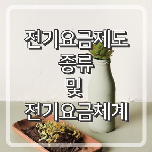 전기요금제도 및 전기요금체계