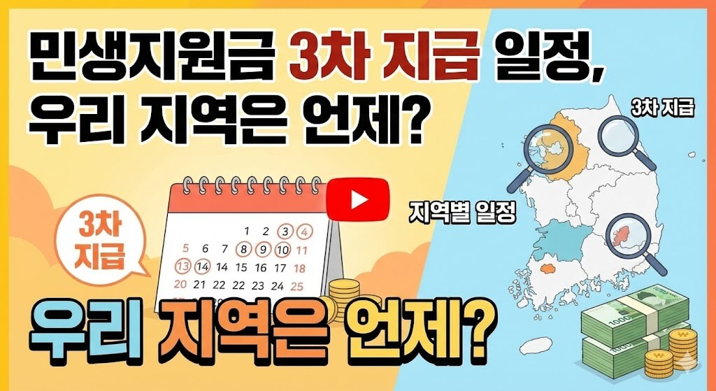 민생지원금 3차 지급 일정, 우리 지역은 언제?