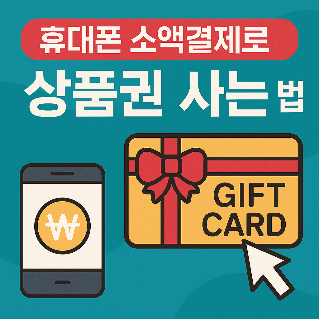 휴대폰 소액결제로 상품권 구매하는 방법