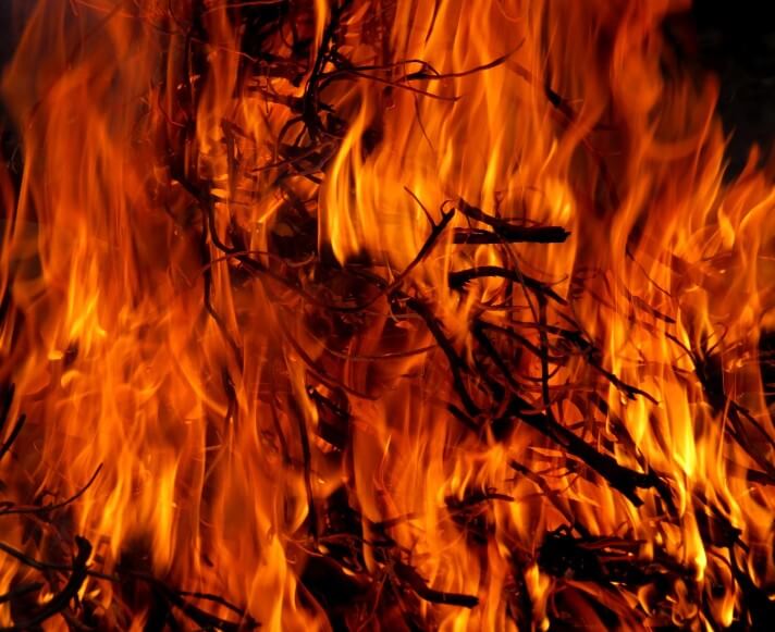 장작이 타는 모습