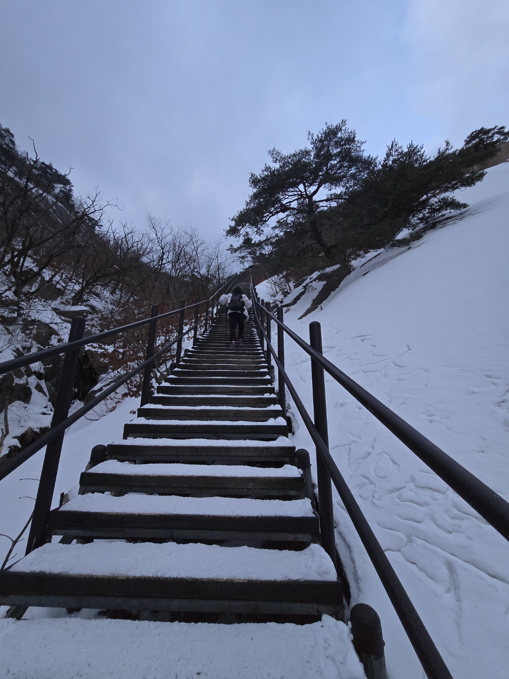 계단이 보이면 반은 왔어요.