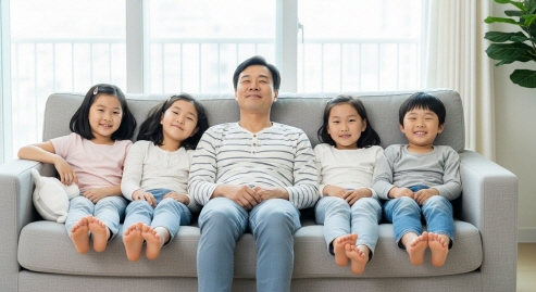 가정에서 건강을 지키는 가족