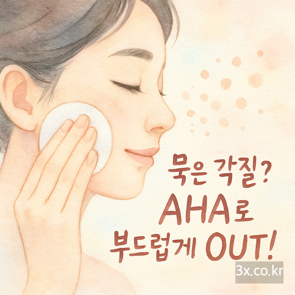 묵은 각질? AHA로 부드럽게 OUT!