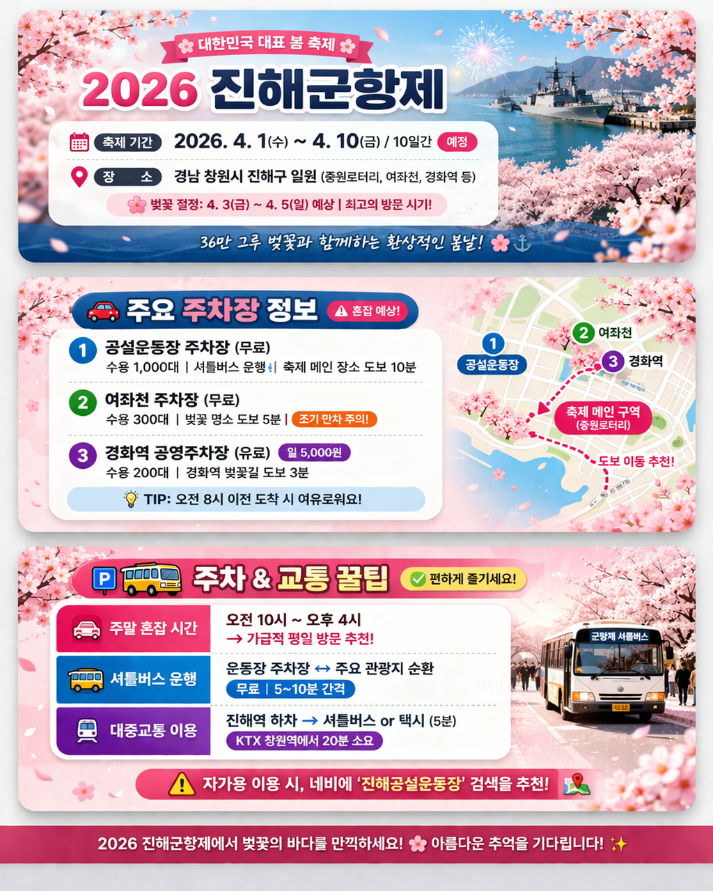 진해군항제 일정과 주차