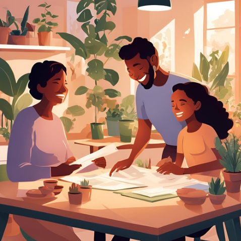 가족과 함께하는 즐거운 모습