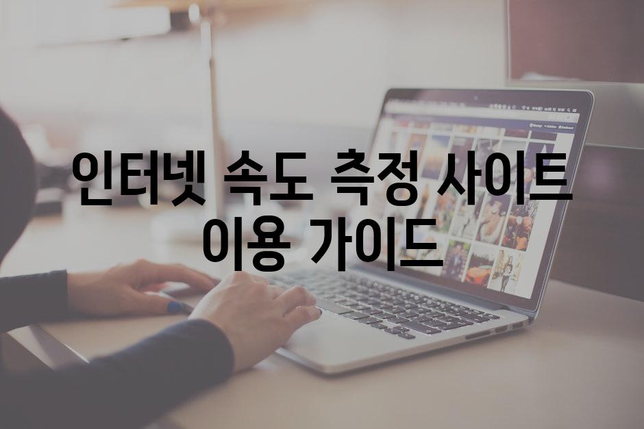 인터넷 속도 측정 사이트 이용 가이드