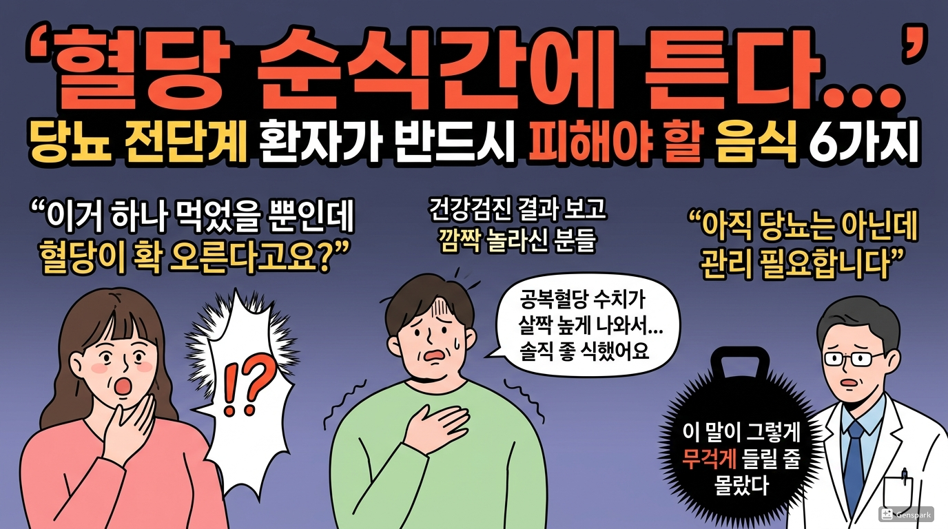 혈당 순식간에 튄다&hellip; 당뇨 전단계 환자가 반드시 피해야 할 음식 6가지