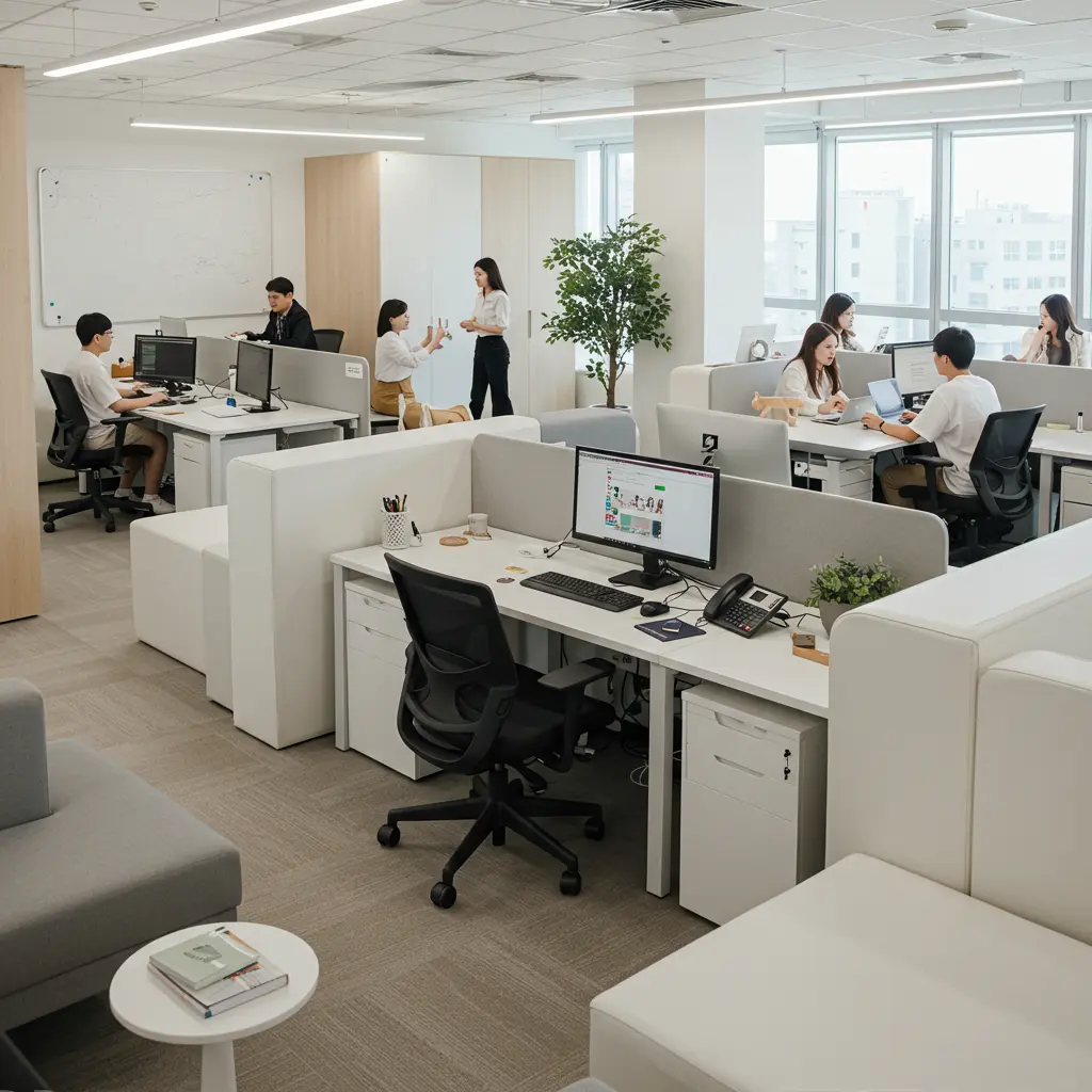 스타트업 사무실용 복합기&middot;커피머신 렌탈하여 운영중인 사무실