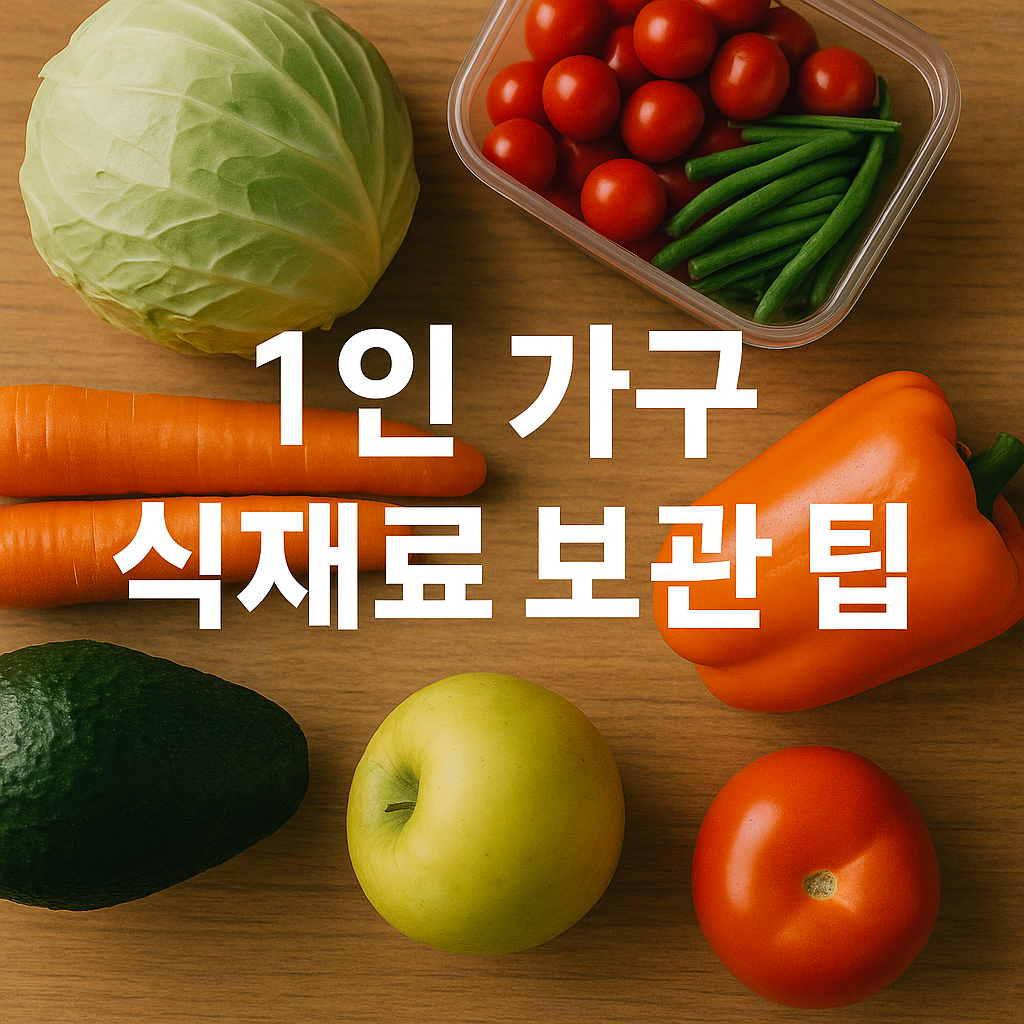 1인 가구 식재료 보관 팁