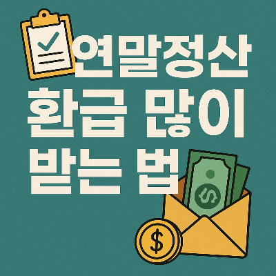 연말정산 환급 많이 받는법