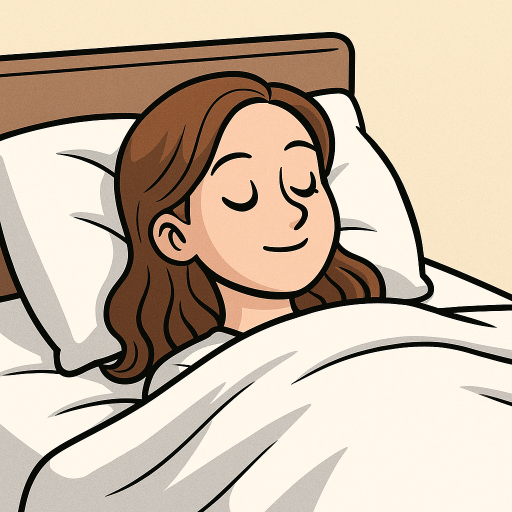 편안한 수면을 하고있는 이미지.