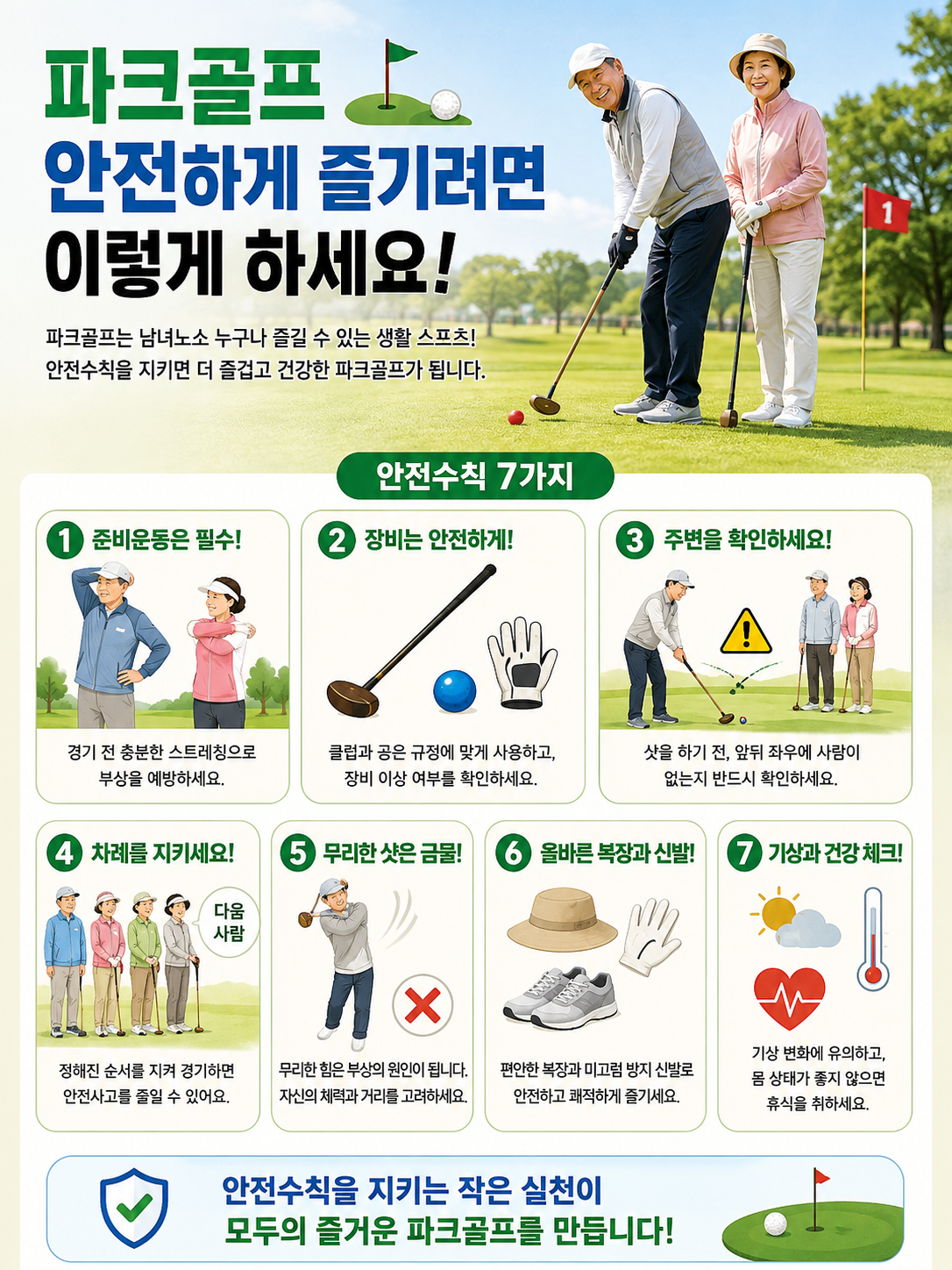 파크골프 안전하게 즐기는 안전 수칙 7가지
