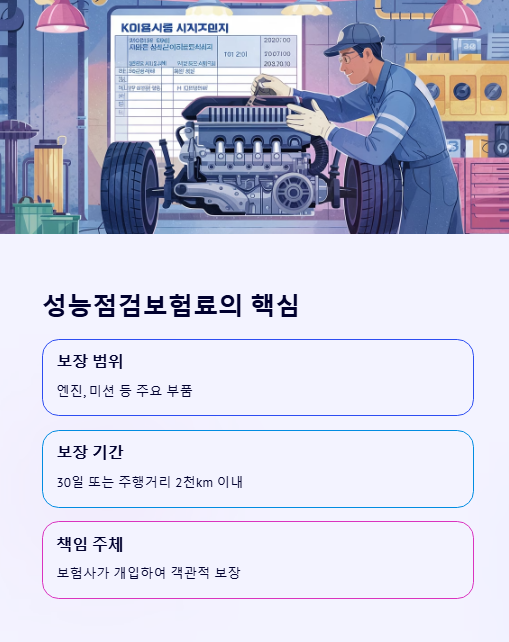 성능점검 보험료의 핵심
