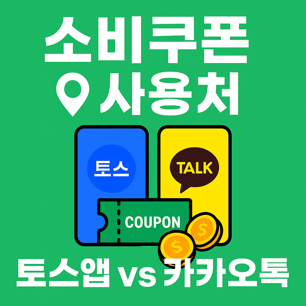 [2025 소비쿠폰 사용법] 토스앱 vs 카카오톡 앱 어디서 쓸 수 있나요? 사용처 비교 완벽 가이드