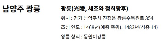 조선왕릉 숲길