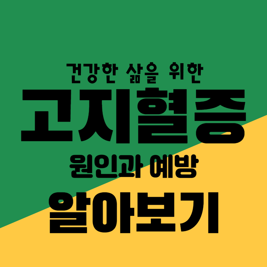 고지혈증 원인과 예방 알아보기