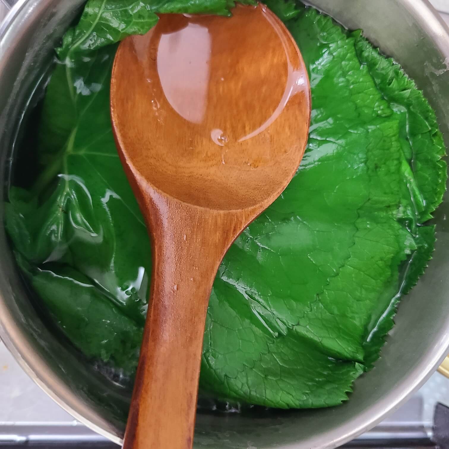 곰취 데치기