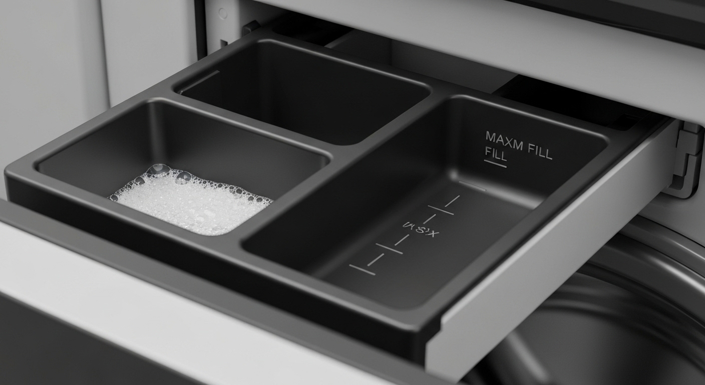 적정세제량 사용을 위한 세탁기 사진