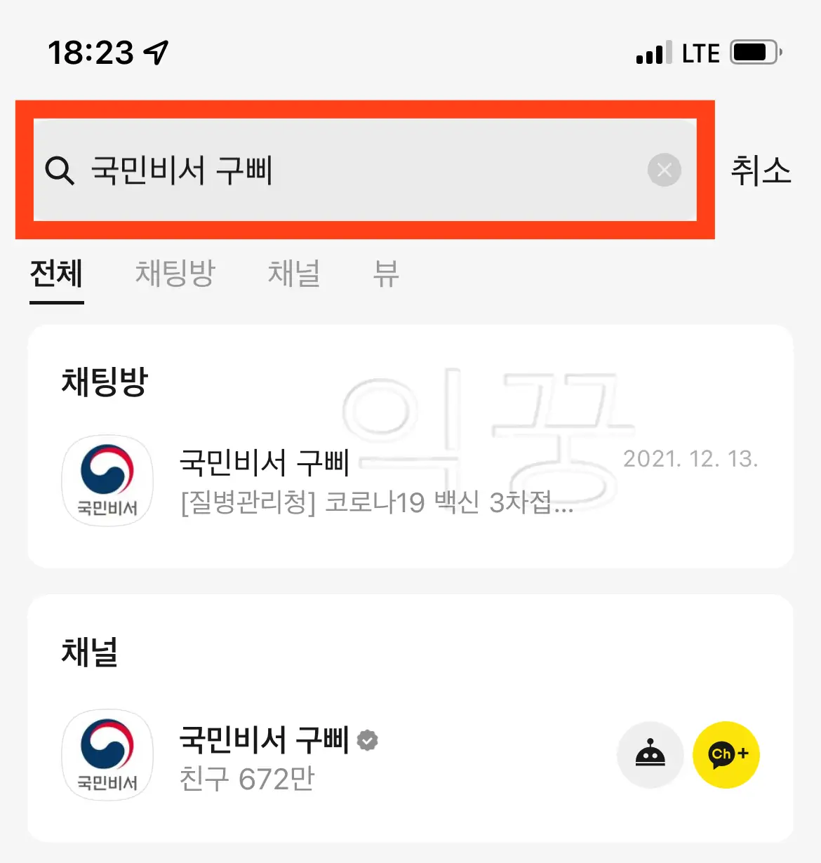 카카오 국민비서 구삐 검색