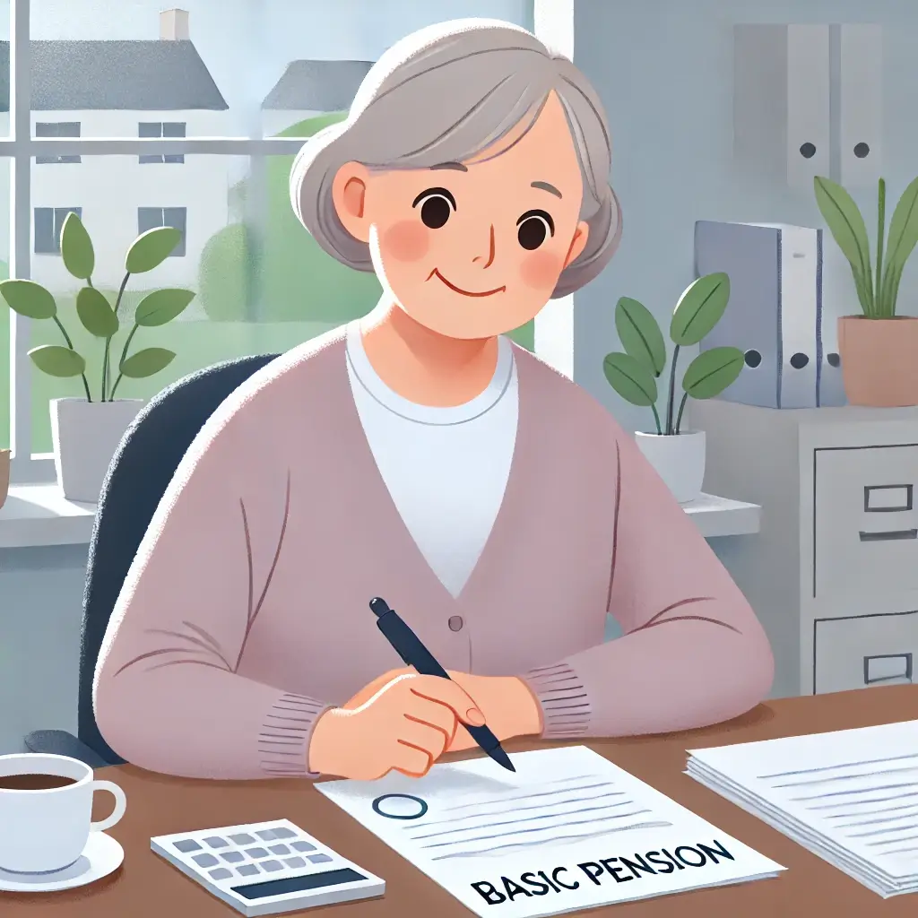 기초연금을 신청하는 노인의 적극적인 모습.