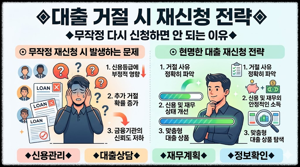 대출 거절 시 재신청 전략, 무작정 다시 신청하면 안 되는 이유