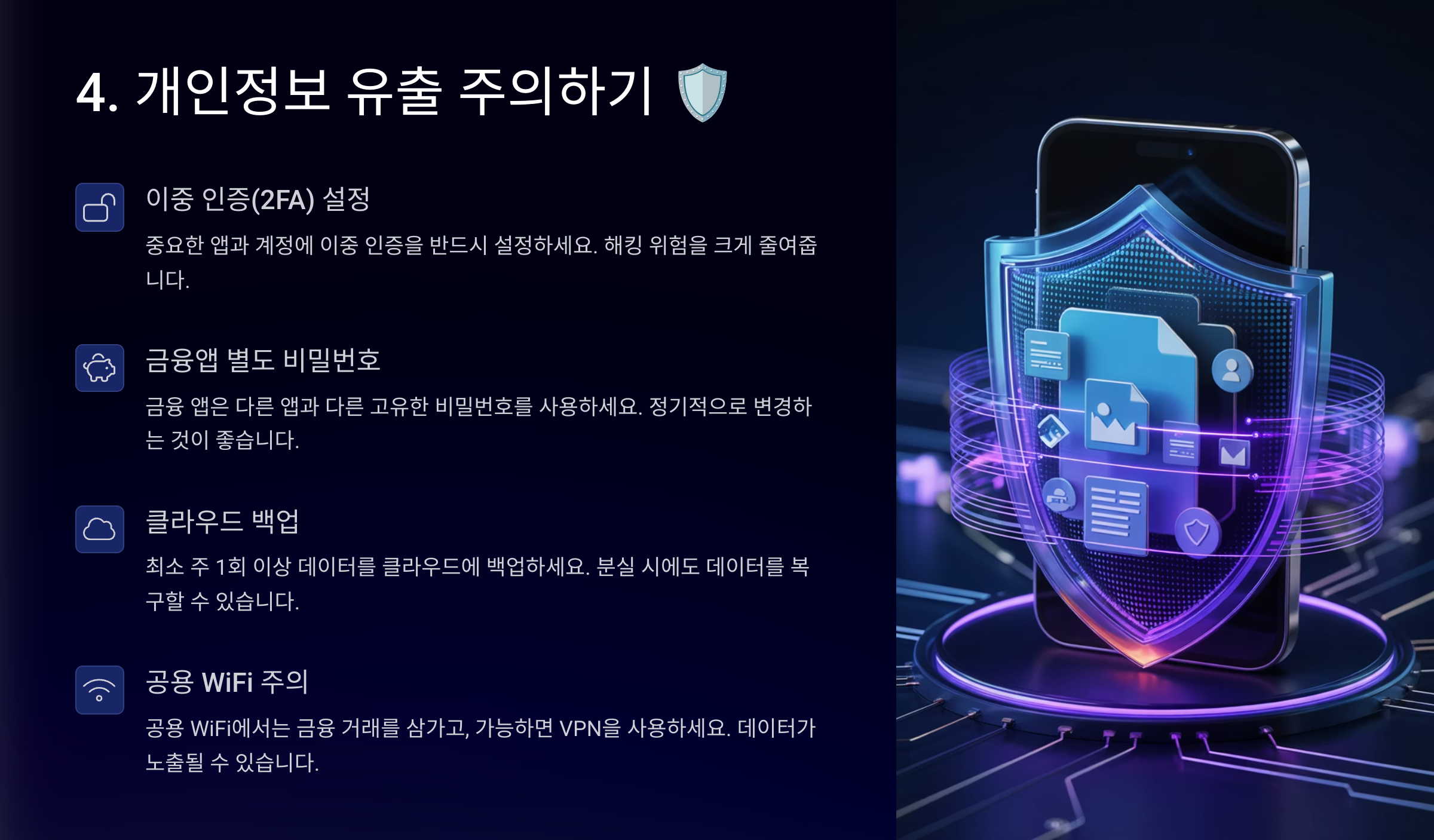 개인정보 유출 주의하기