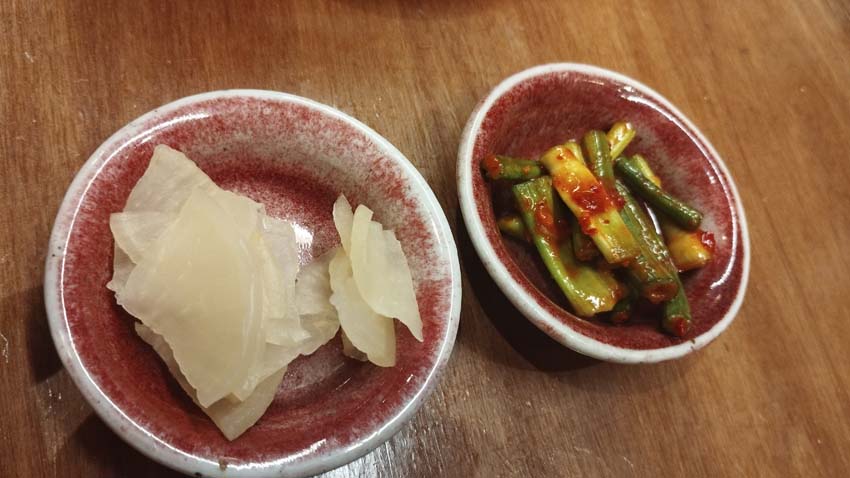텐동 반찬