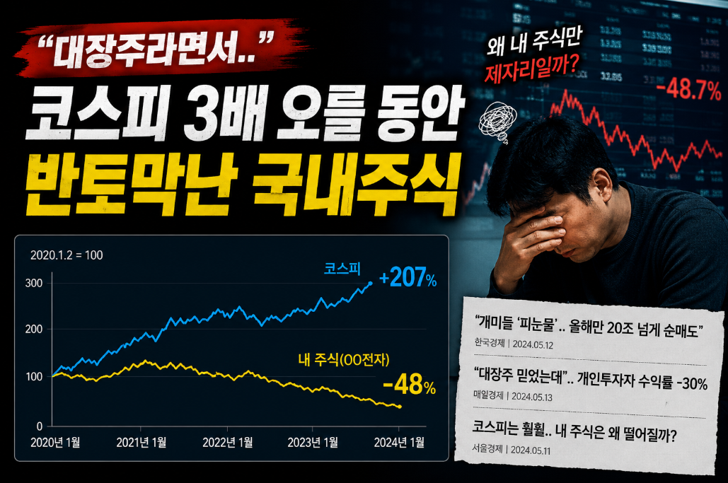 코스피 3배 뛸 때 반토막난 국내주식 대장주, 진짜 이유는?