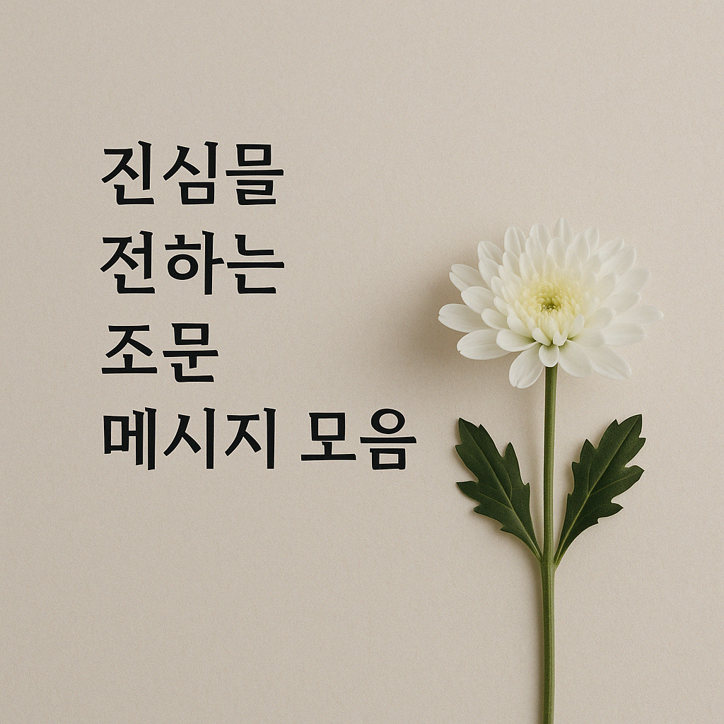 조문-위로말-친구-부고-상사-동료