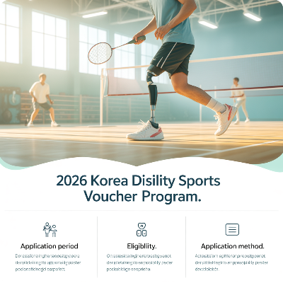 2026 장애인스포츠강좌이용권 신청기간&middot;신청방법&middot;지원대상 이미지