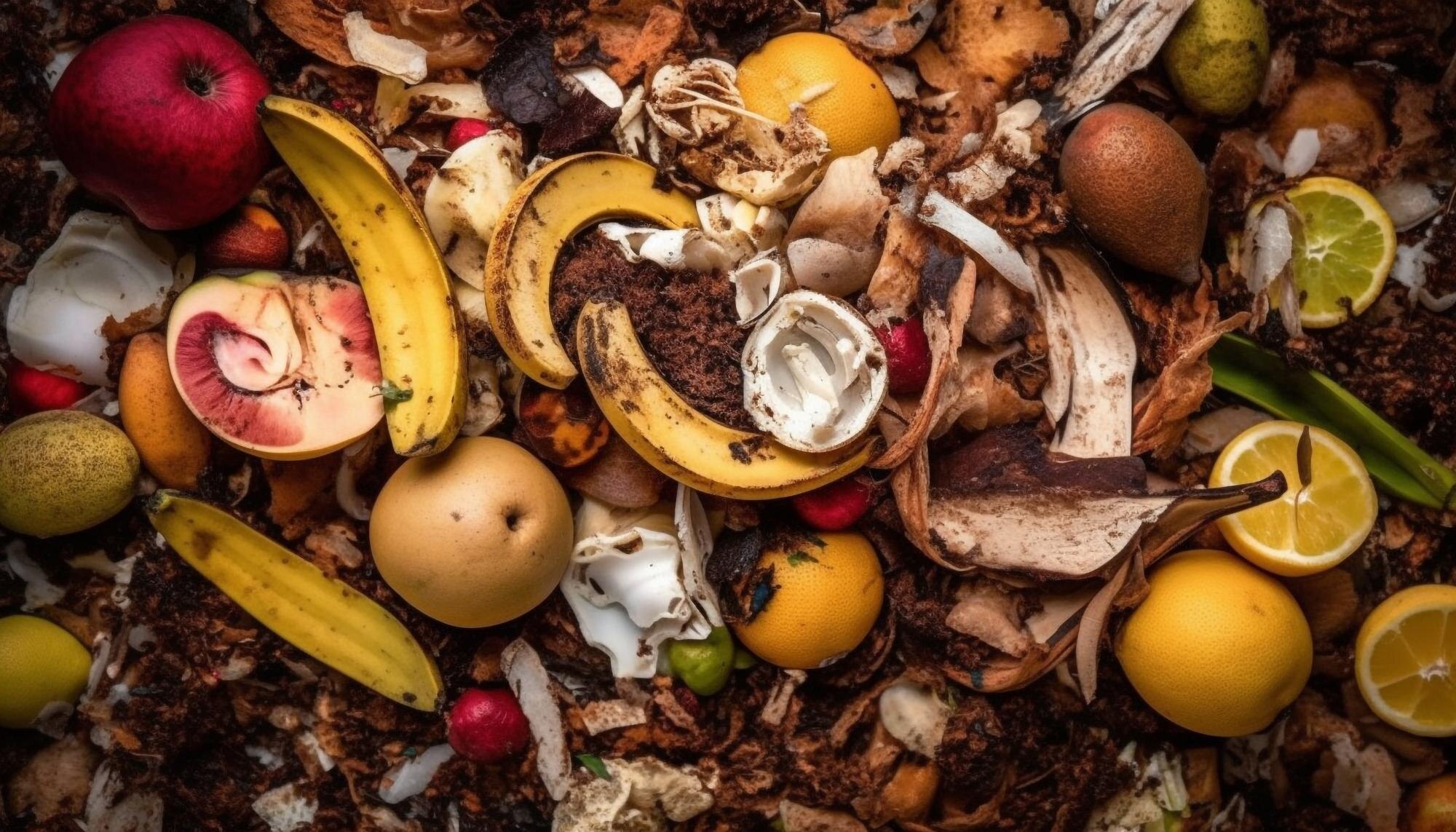 버려진 음식물쓰레기