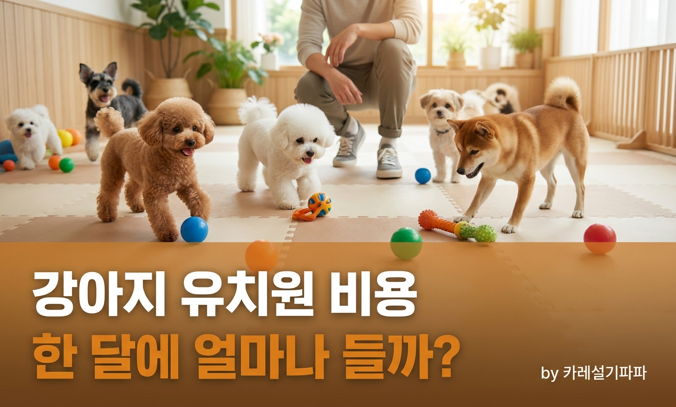 강아지 여러 마리가 함께 노는 펫 시설