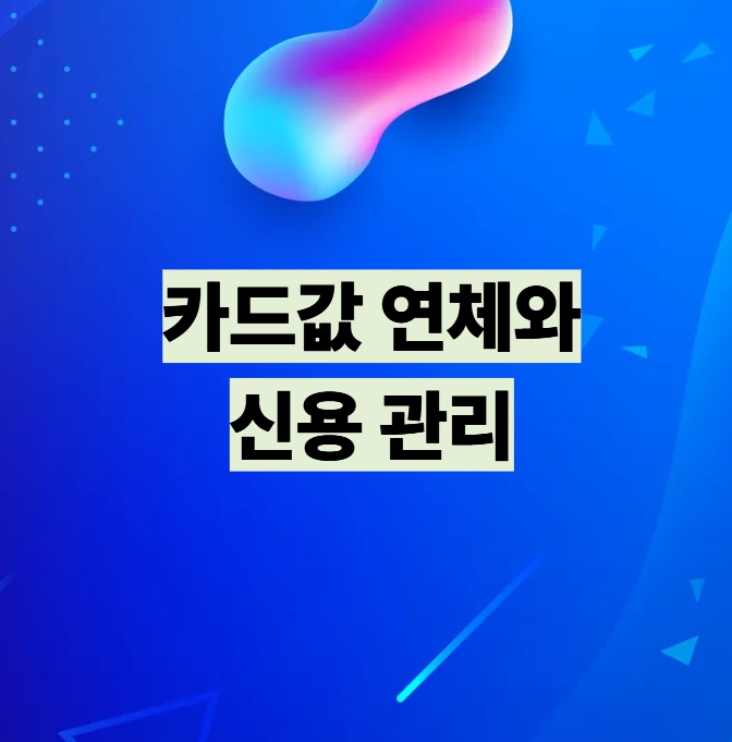 카드값 연체와 신용관리 설명 이미지