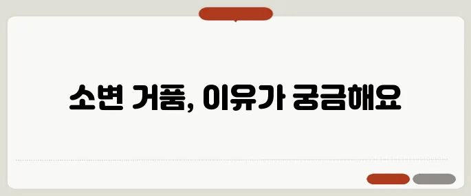 소변에 거품이 나는 이유 단백뇨 의심해봐야 해요