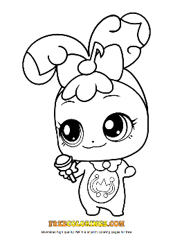 라라핑 색칠공부 도안 이미지