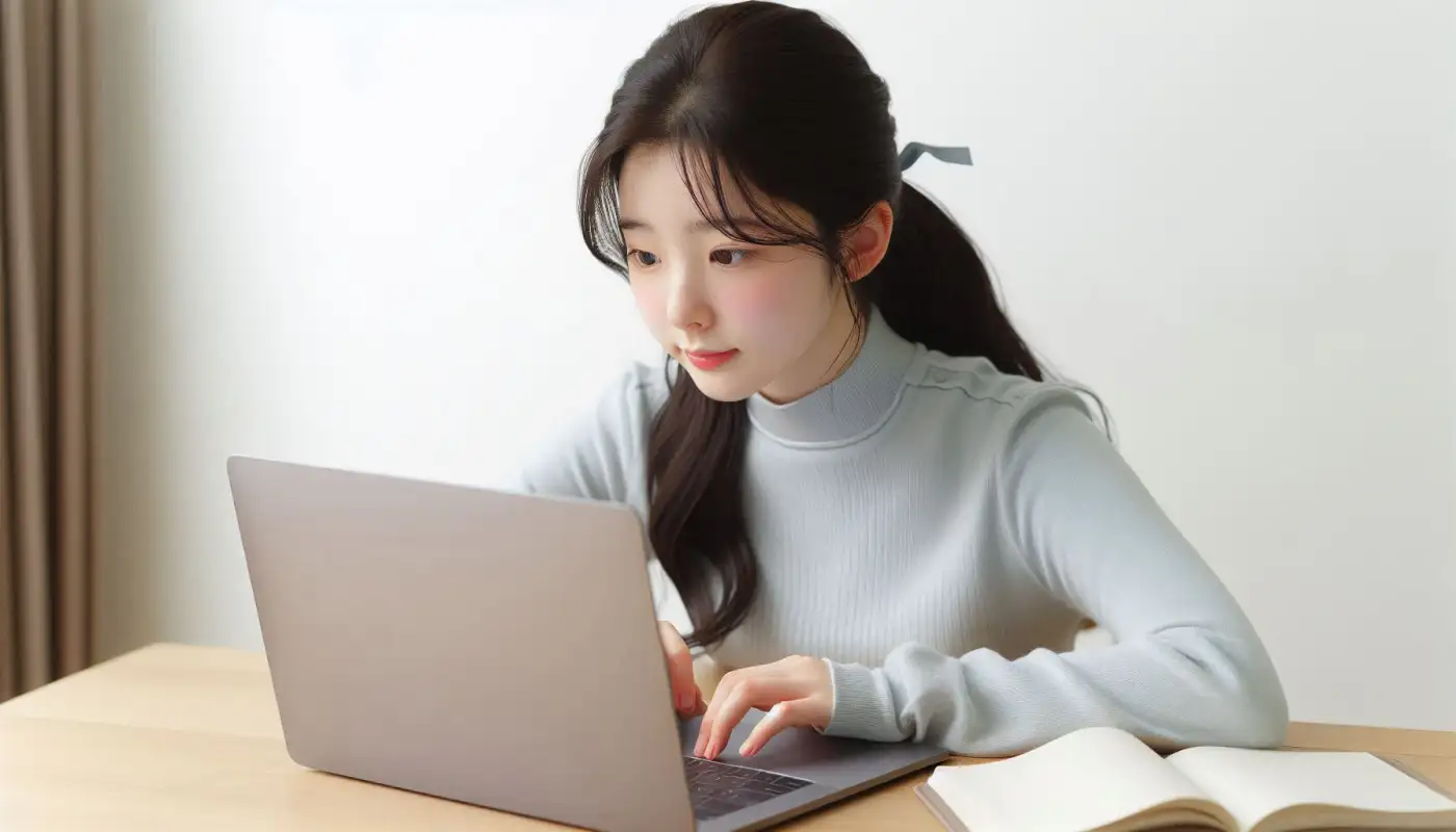 ai-영상-제작-프로그램을-사용하는-여성의-모습