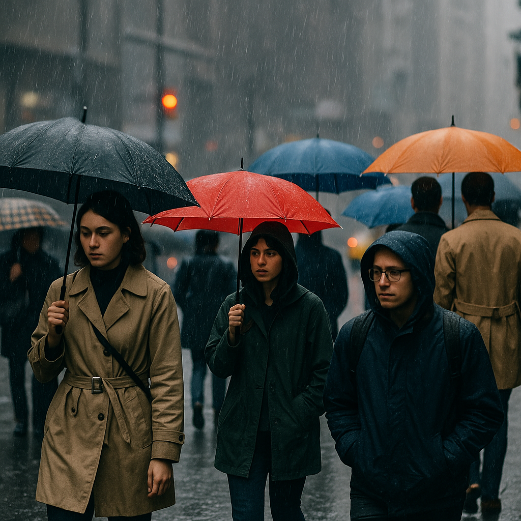 직장인 장마패션 관련 사진
