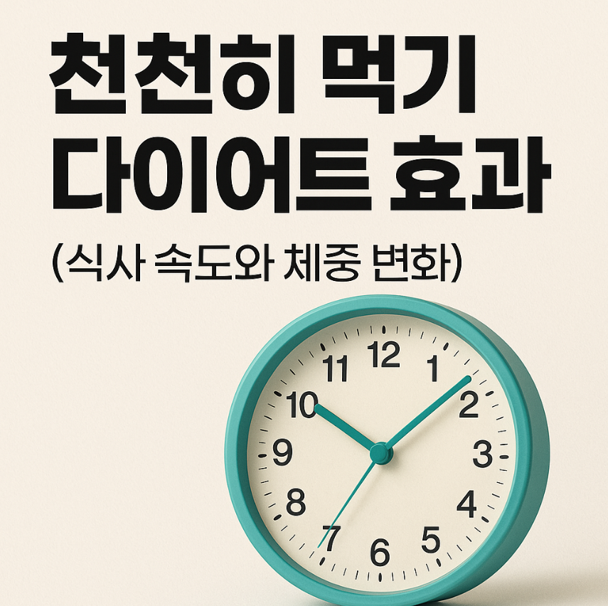 천천히 먹기 다이어트