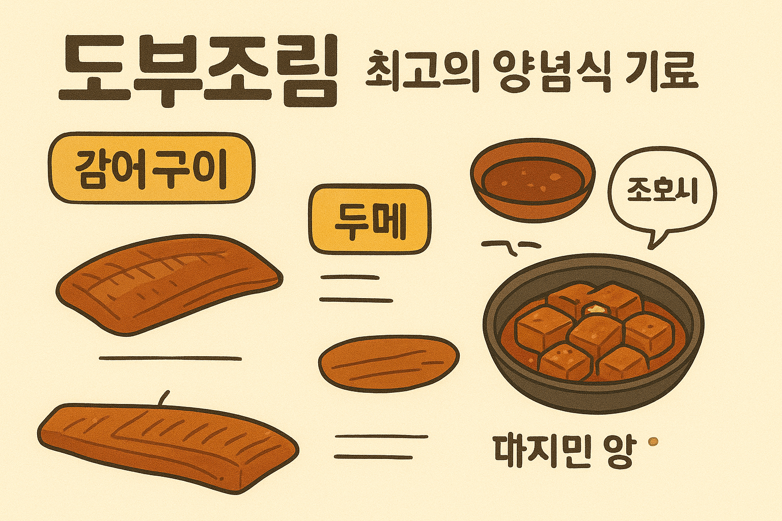 두부조림, 간이 잘 배게 만드는 3가지 포인트