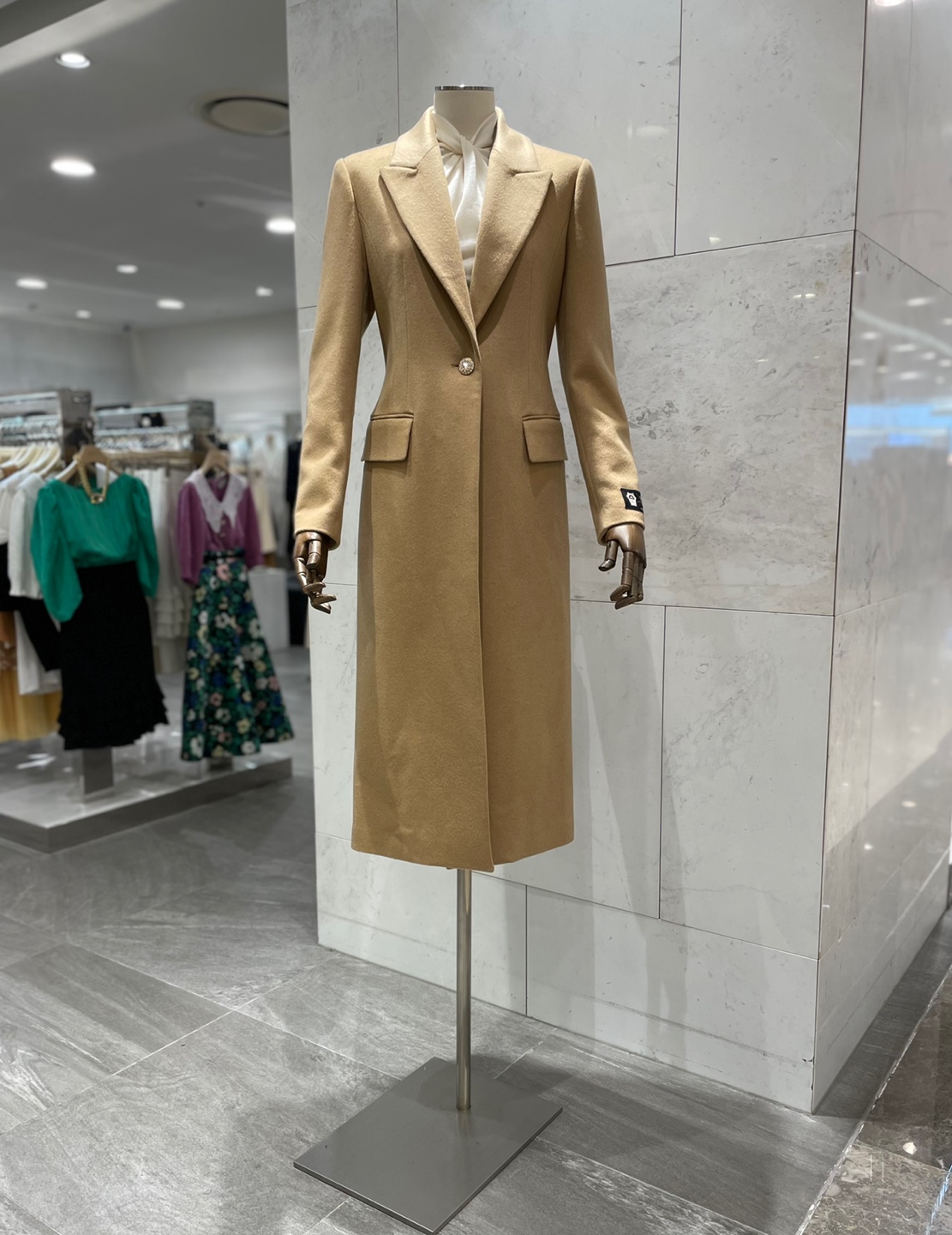 모조에스핀 캐시미어100 롱코트 S214MSG405