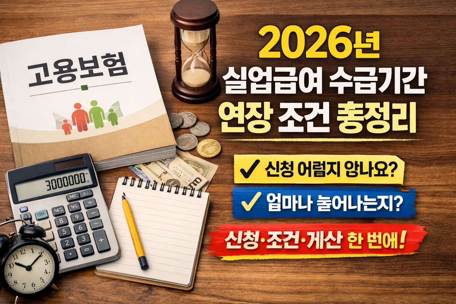 2026년 실업급여 수급기간 연장 조건 총정리 신청방법·계산까지 한 번에!