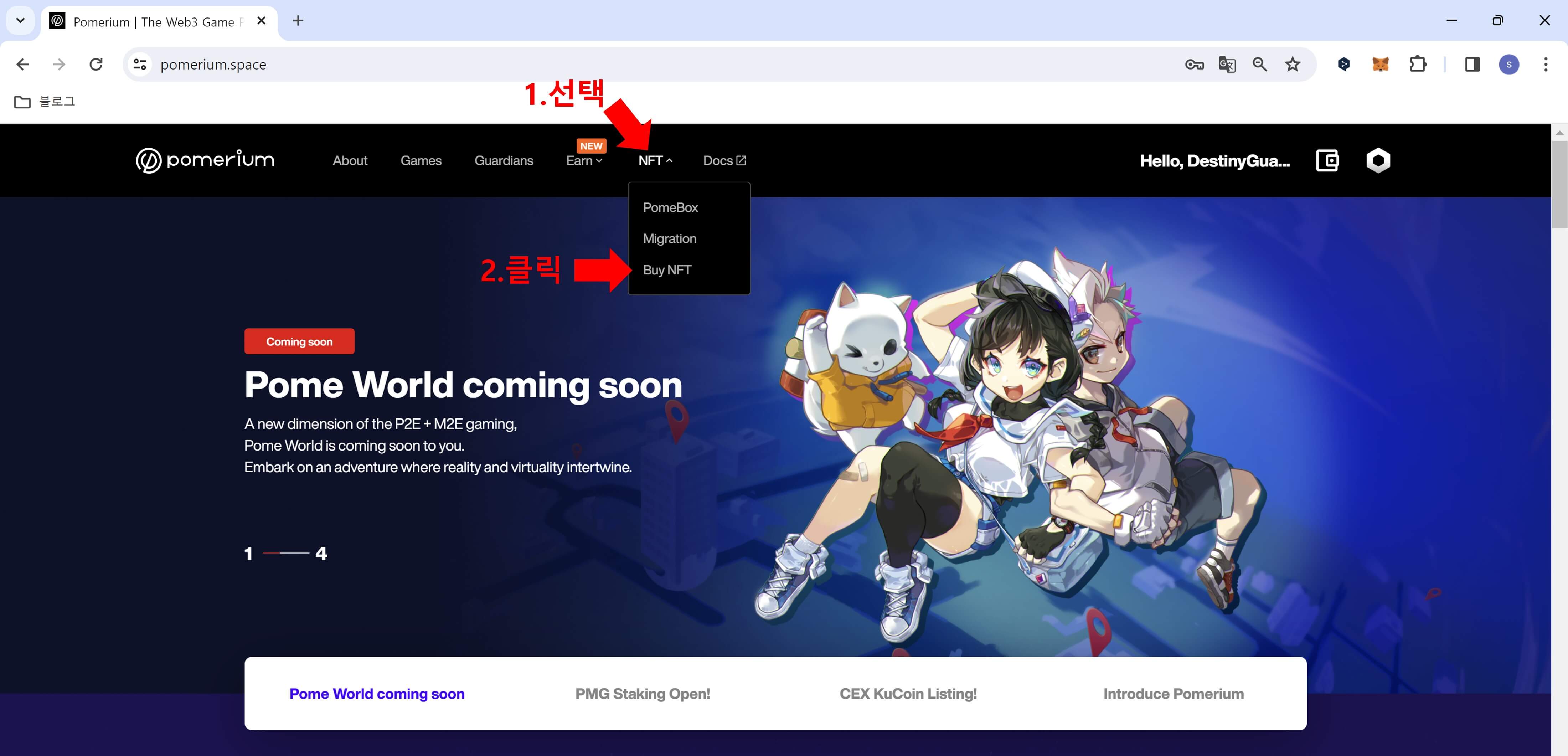 포메럼블 NFT 구매하기 2