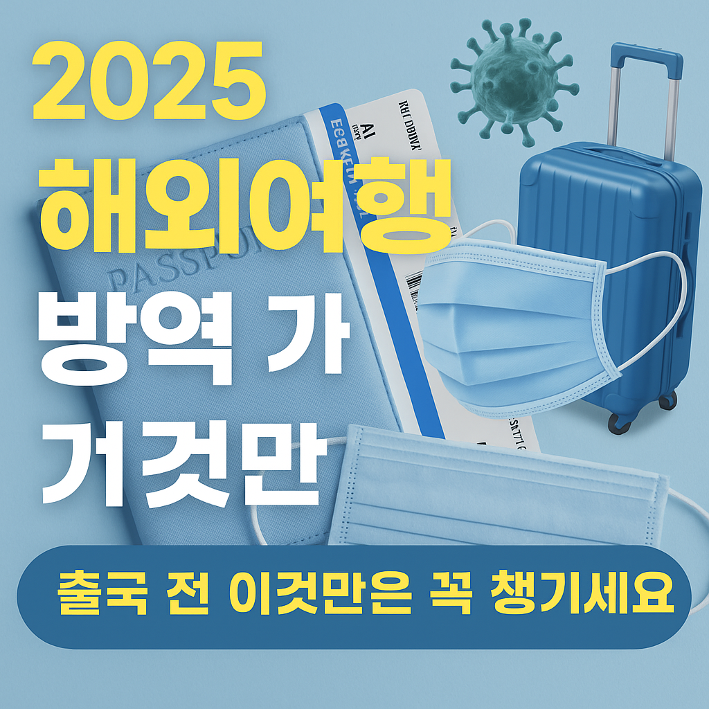 2025 해외여행 방역 가이드! 출국 전 이것만은 꼭 챙기세요