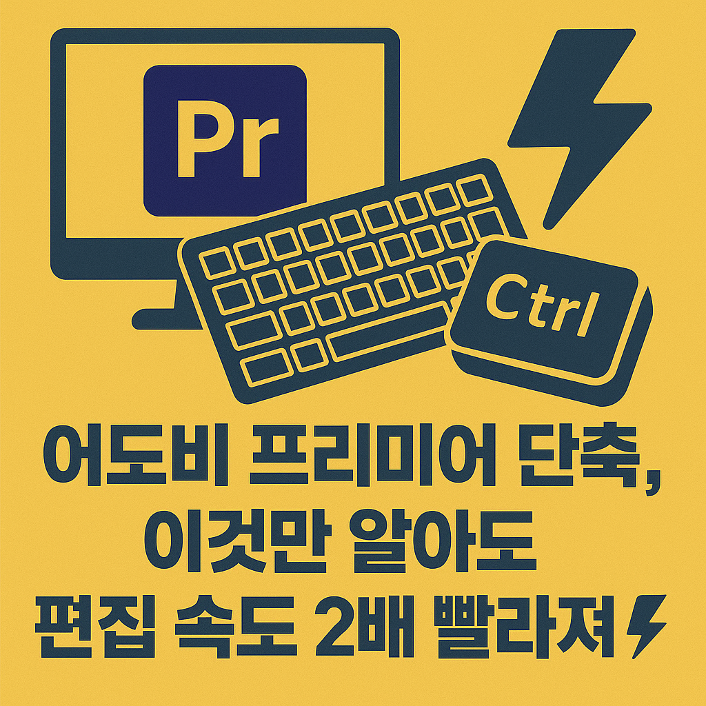 어도비 프리미어 프로 단축키, 이것만 알아도 편집 속도 2배 빨라져요! ⚡️