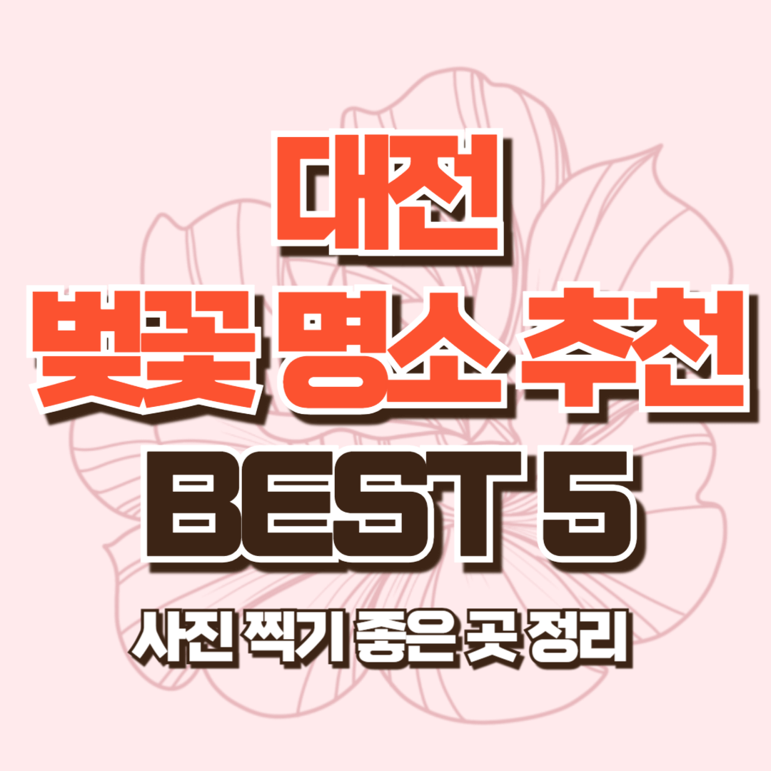 대전 벚꽃 명소