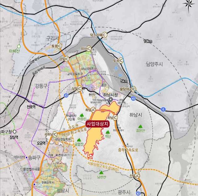 하남 교산 위치 이미지