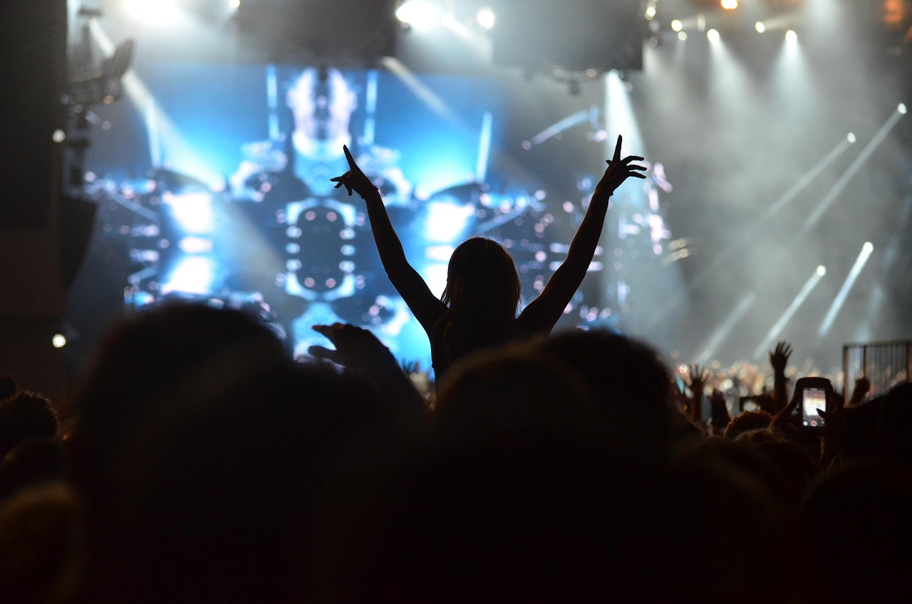 드랍 직전의 에너지와 관객 실루엣 관련 사진