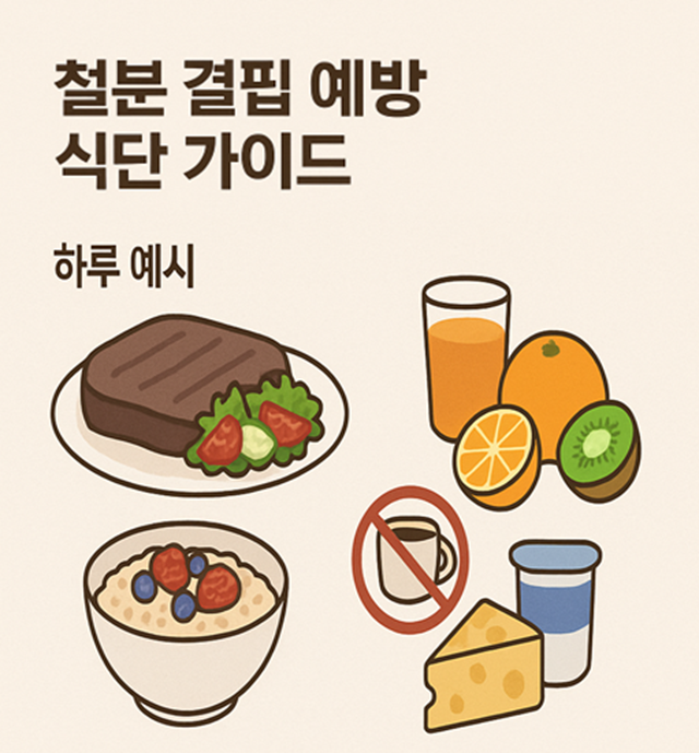 철분 결핍 예방 식단 가이드