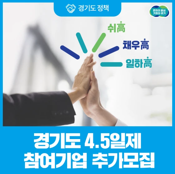 경기도 4.5일제 시범사업 기업 신청 총정리 2025