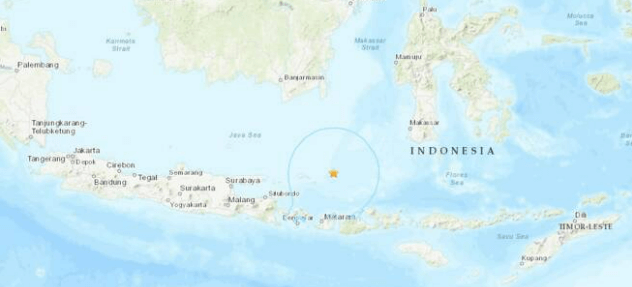 인도네시아 지진 위치